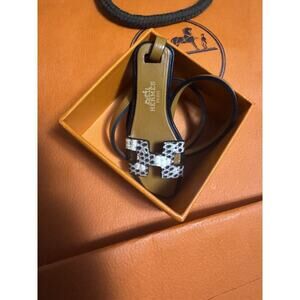 Hermès Oran Nano Bag Charm Lizard Rare EUC Box And Shopping Bag Included
